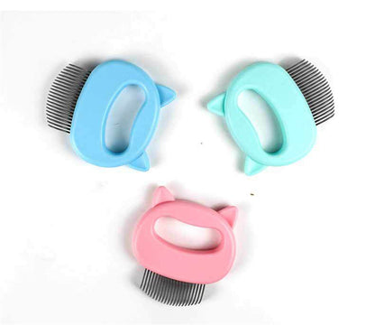 Pet Hair Removal Massaging Shell Comb - back view - PET'S FUN | interactive pet toy