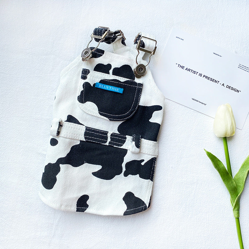 Pet Cow Lovers' Teddy Bear Suspenders - detail view - PET'S FUN | pet entertainment