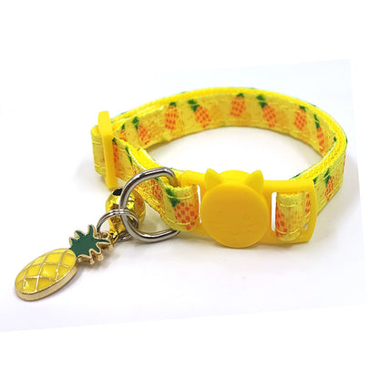 Pet Print Bell Cat Collar Cat Strap - front view - PET'S FUN | cat toy
