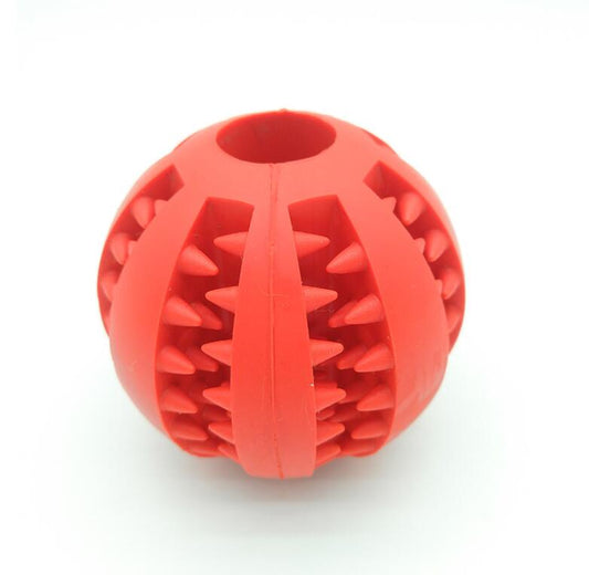 Pet Slow Feeder Dog Toy Cute Funny Rubber Dog Ball Toy - side view - PET'S FUN | dog supplies