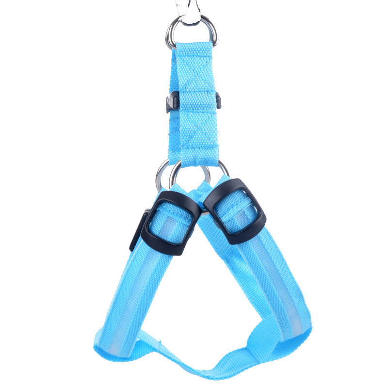 Dog Leashing Vest with Led Illuminated Chest - front view - PET'S FUN | interactive dog toy
