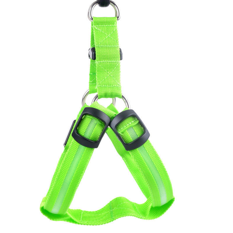 Dog Leashing Vest with Led Illuminated Chest - back view - PET'S FUN | dog entertainment