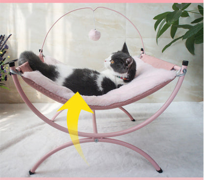 Four Seasons Universal Cat  Recliner Cat Bed - side view - PET'S FUN | interactive cat toy