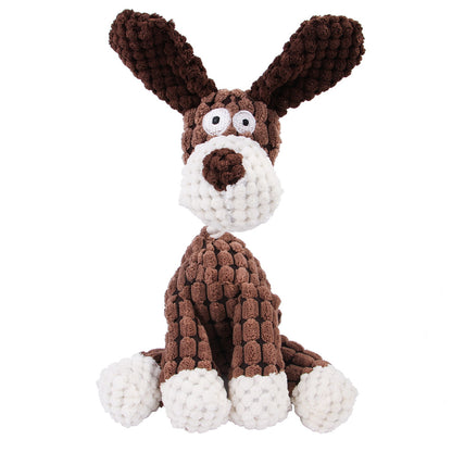 Pet Toy Donkey Shape Corduroy Chew Toy for - detail view - PET'S FUN | interactive dog toy