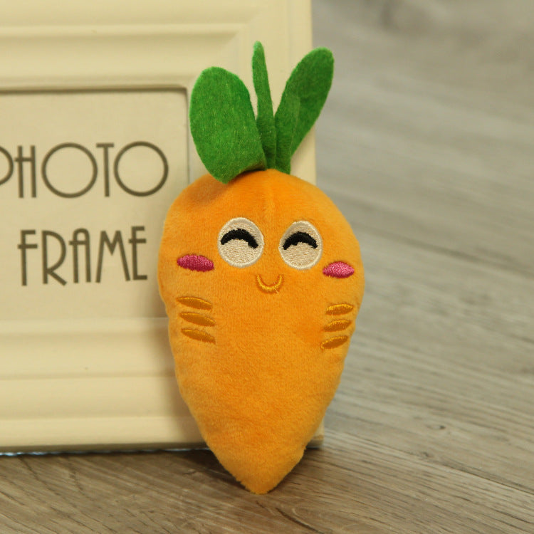 Fruit and Vegetable Pet Toys Cat and Dog - side view - PET'S FUN | dog supplies