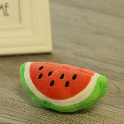 Fruit and Vegetable Pet Toys Cat and Dog - angle view - PET'S FUN | dog supplies