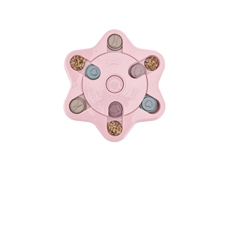 Creative Dog Turntable Eating Anti-Choking - front view - PET'S FUN | dog play