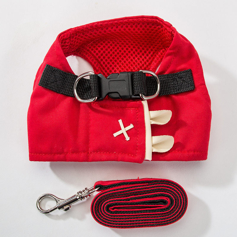 Cross-border Vest-style Traction Rope for - side view - PET'S FUN | dog play
