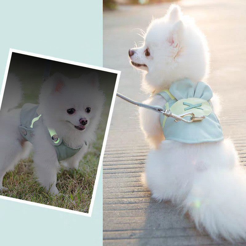 Cross-border Vest-style Traction Rope for - front view - PET'S FUN | dog play