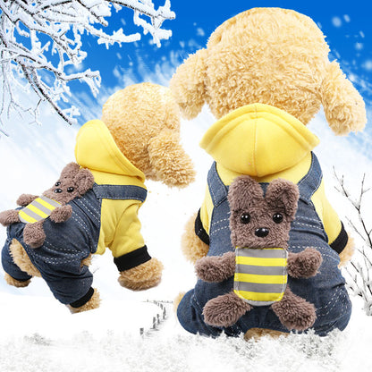 New Year Dog Cat Clothes Accessories Pet - back view - PET'S FUN | interactive cat toy