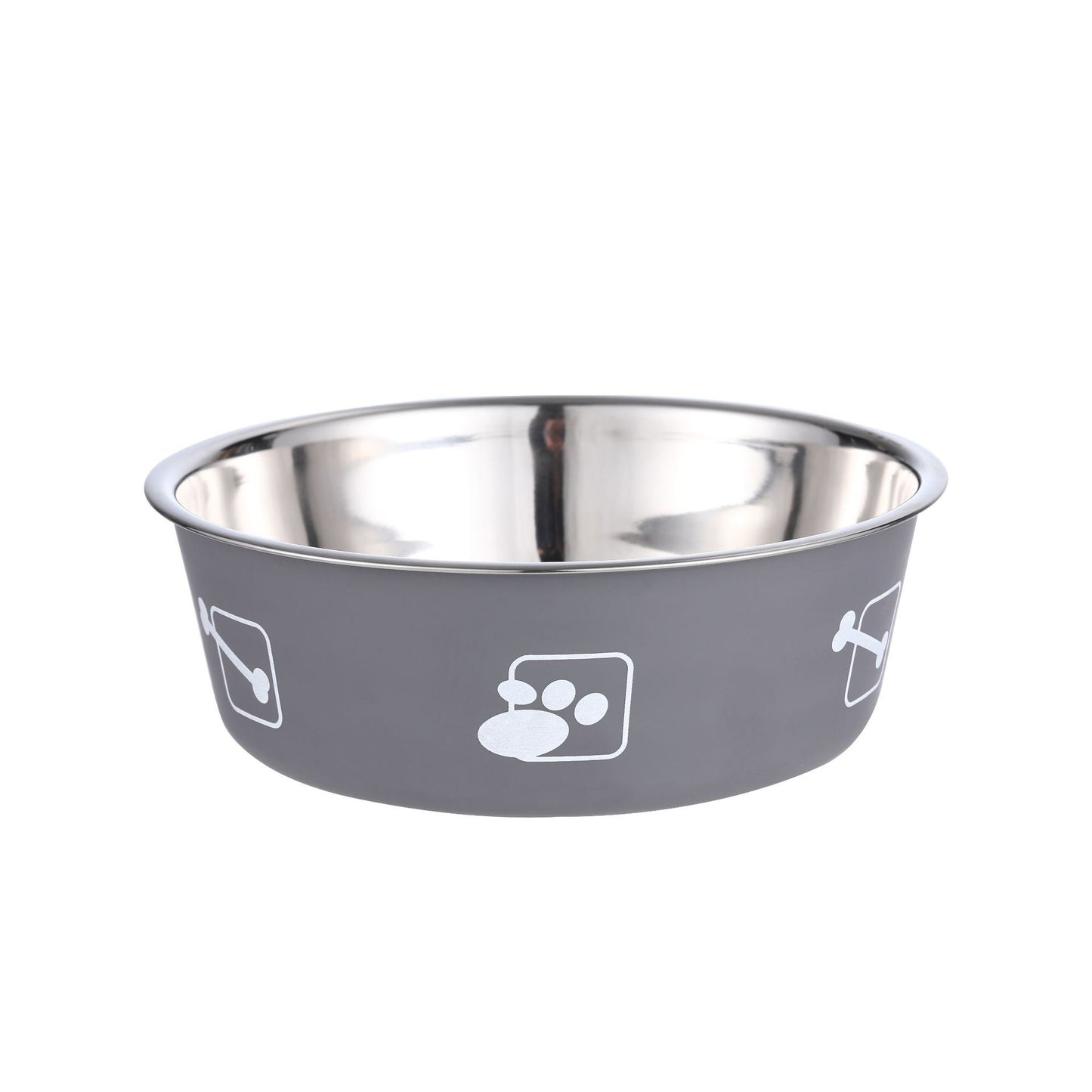 Pet Supplies Pet Stainless Steel Food Bowl - front view - PET'S FUN | pet toy