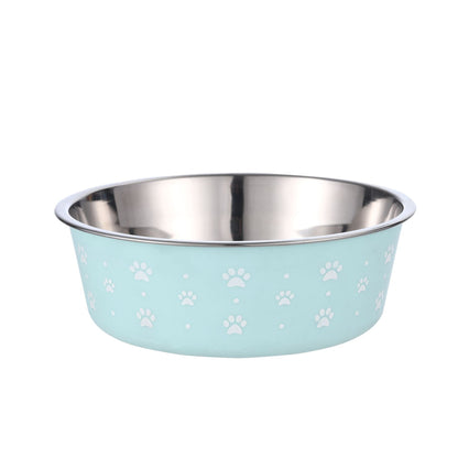 Pet Supplies Pet Stainless Steel Food Bowl - back view - PET'S FUN | interactive pet toy