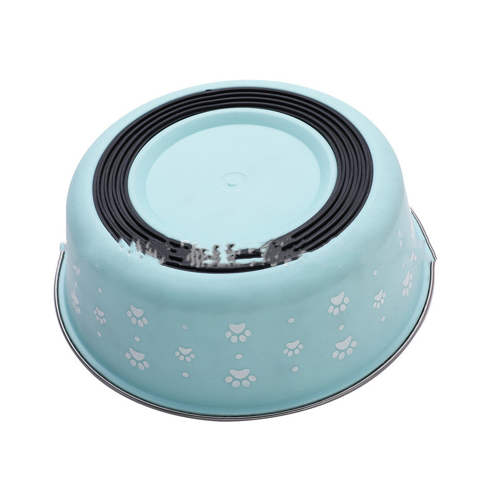 Pet Supplies Pet Stainless Steel Food Bowl - angle view - PET'S FUN | pet supplies