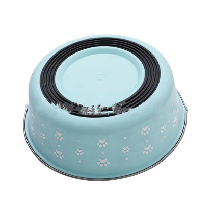 Pet Supplies Pet Stainless Steel Food Bowl - angle view - PET'S FUN | pet supplies