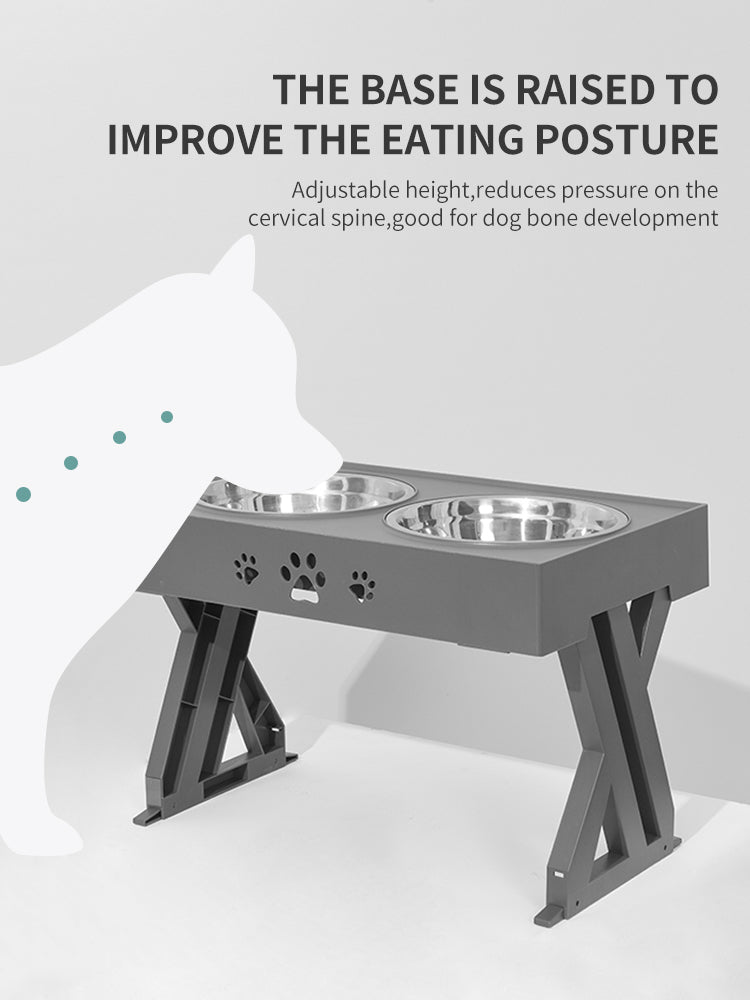 Pet Bowl Dog Bowl Pet Feeder Stainless Steel Bowl - side view - PET'S FUN | dog supplies