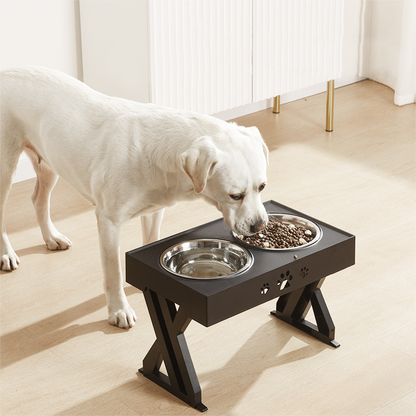 Pet Bowl Dog Bowl Pet Feeder Stainless Steel Bowl - front view - PET'S FUN | dog bed