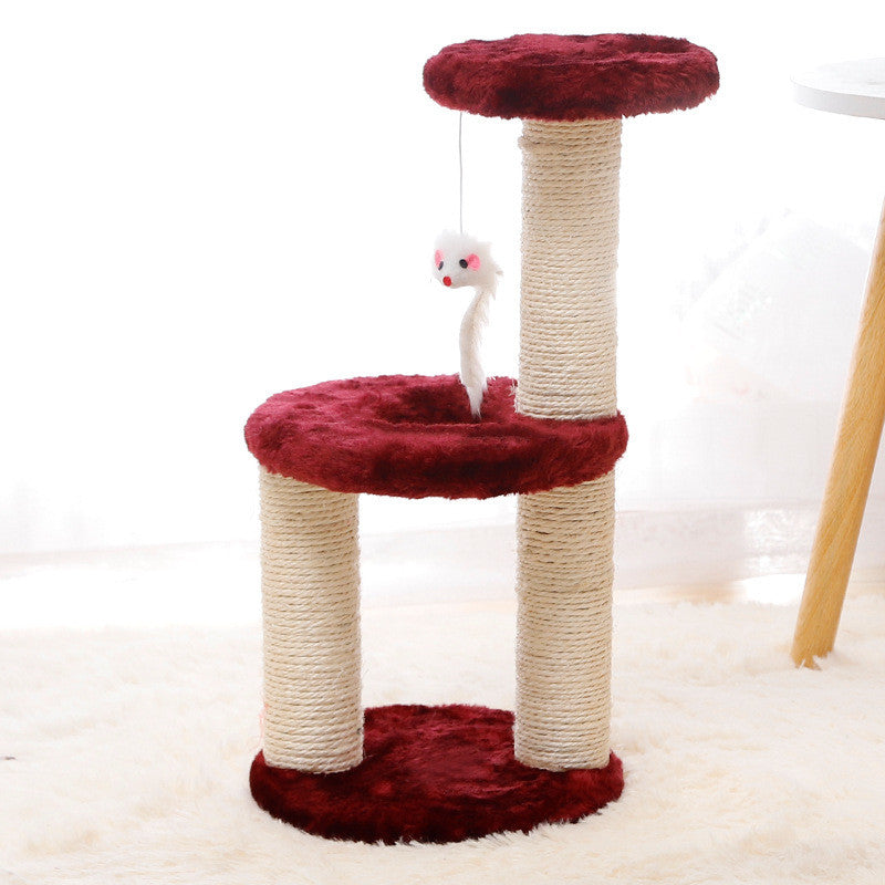 Cat Jumping Platform Sisal Scratching Post Cat Villa - detail view - PET'S FUN | interactive cat toy