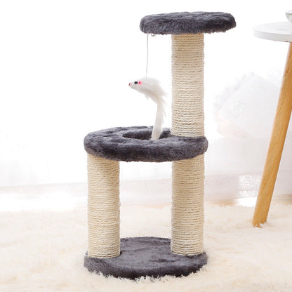 Cat Jumping Platform Sisal Scratching Post Cat Villa - lifestyle view - PET'S FUN | cat toy