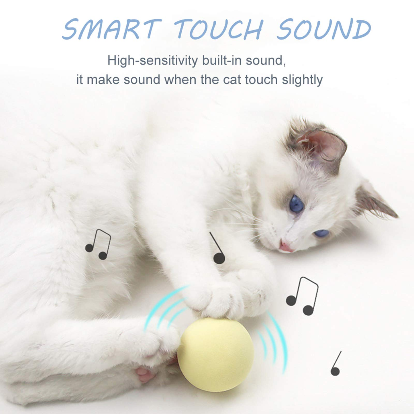 Gravity Called the Ball Mint Kitten Self-hey - front view - PET'S FUN | cat toy