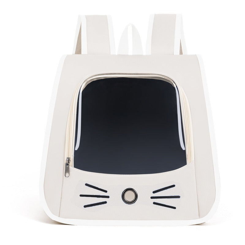 Pet Cat Carrier Bag Cat Backpack Outdoor Breathable - side view - PET'S FUN | interactive cat toy