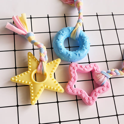 Non-toxic Pet Dog Puppy Training Toy Chew Rubber Toys - side view - PET'S FUN | dog entertainment