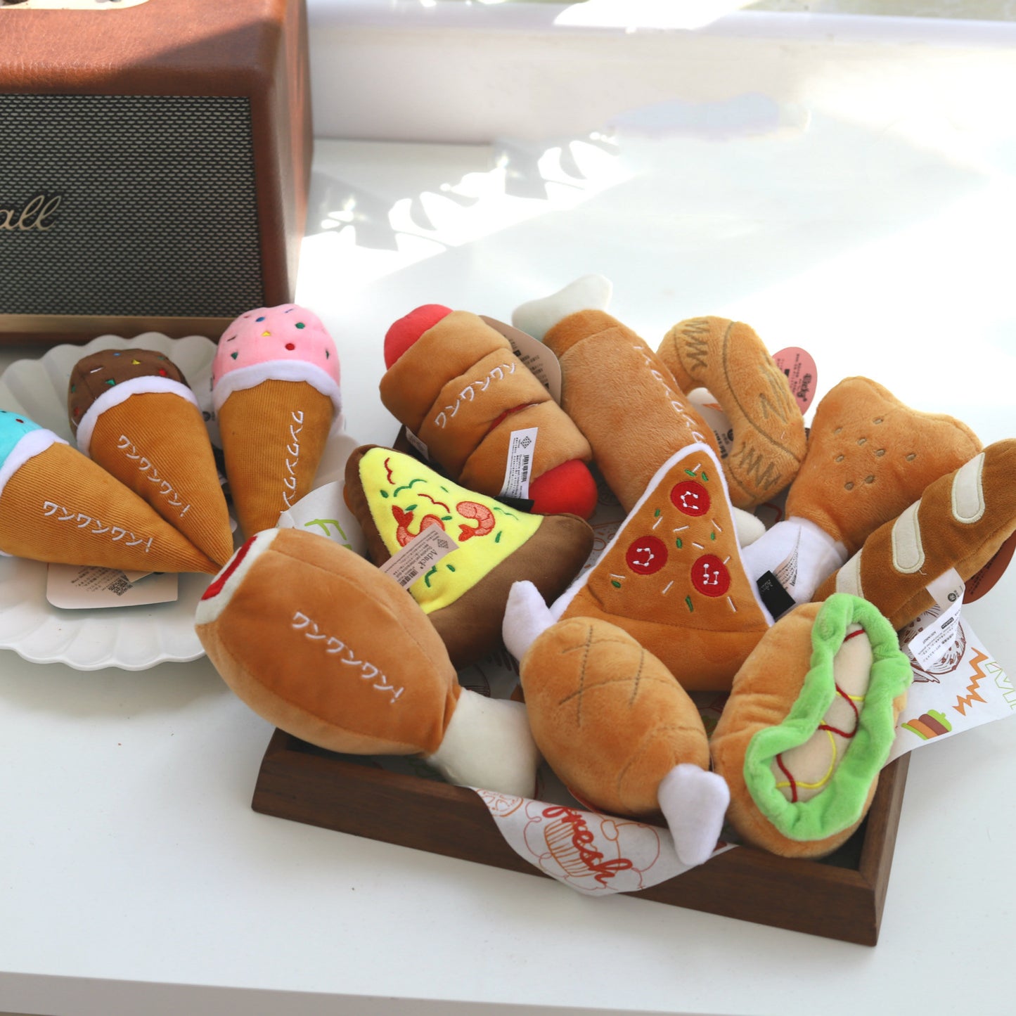 Bread Fruit Pet Dog Plush Toy - front view - PET'S FUN | dog toy