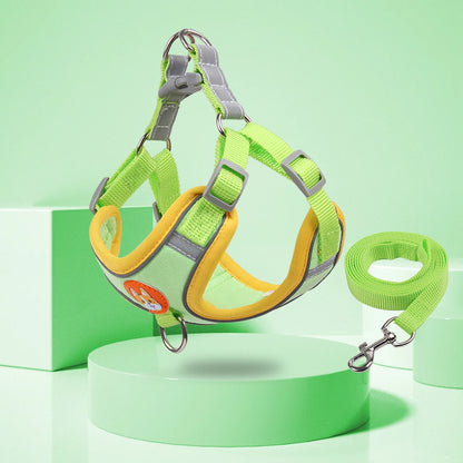 New Dog Leash And Harness Set Pet Dog Harness And - packaging view - PET'S FUN | pet supplies