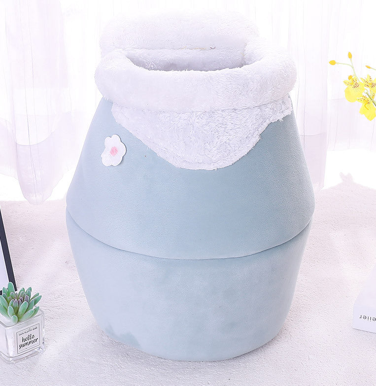 3-in-1 Cat And Dog Pet House Basin-shaped Cave Soft Bed - detail view - PET'S FUN | premium pet products