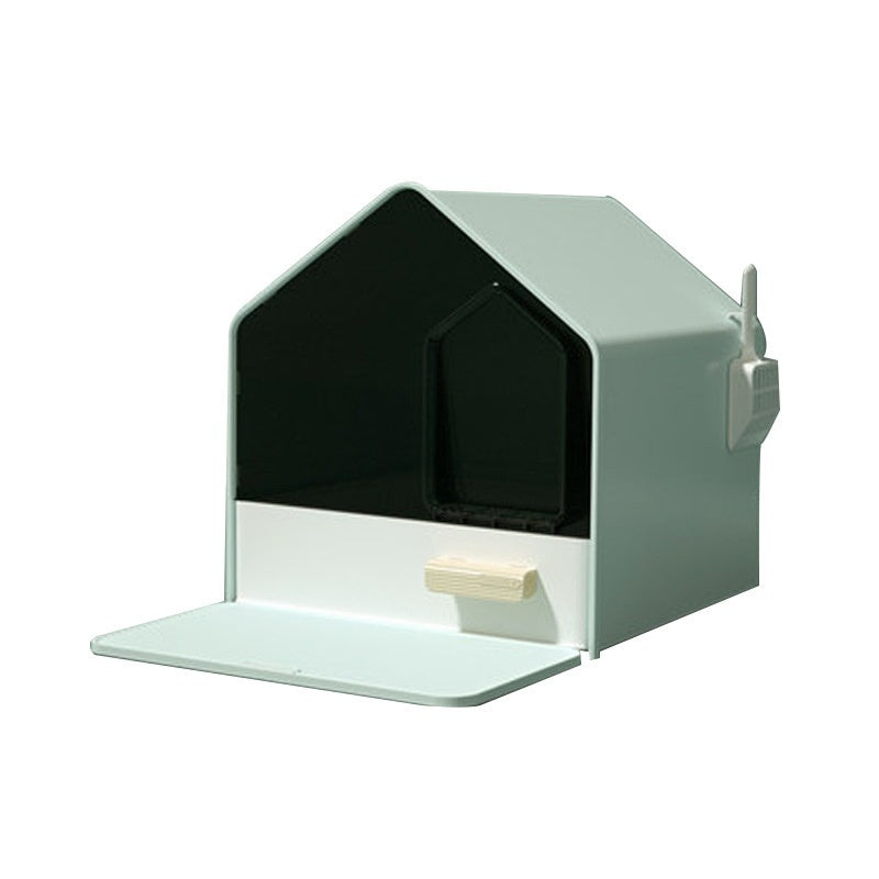 Drawer-style Fully Enclosed Cat Litter Box - side view - PET'S FUN | cat entertainment