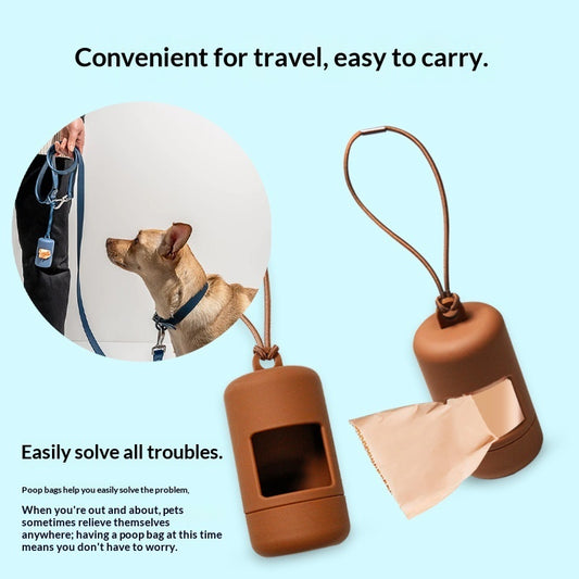 Portable Pvc Poop Bag Dispenser Dog Waste Bag Holder - front view - PET'S FUN | dog toy