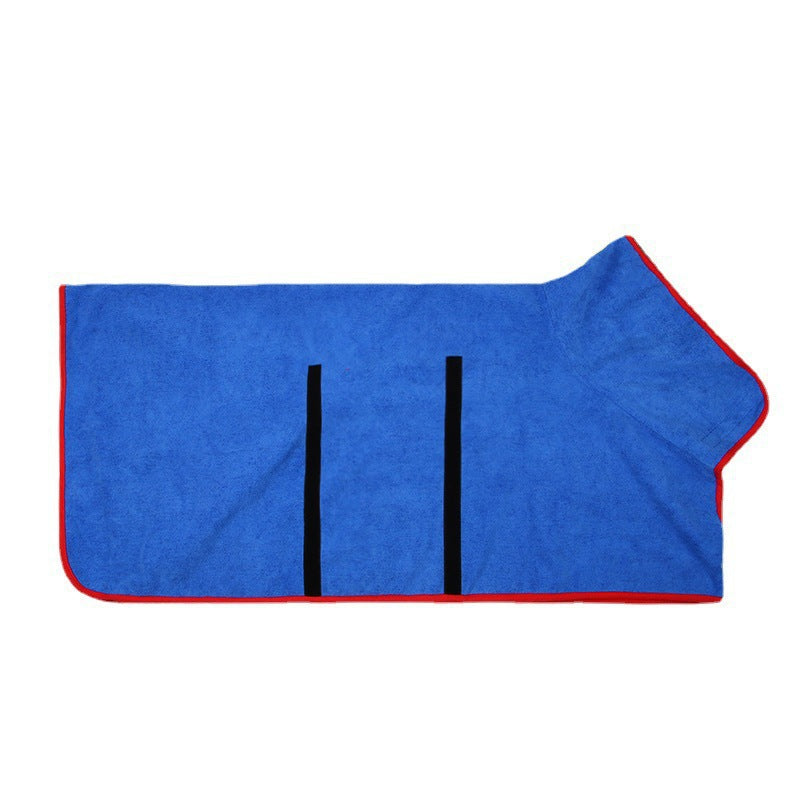Pet Bathrobe Fast Drying Towel Microfiber - angle view - PET'S FUN | dog toy