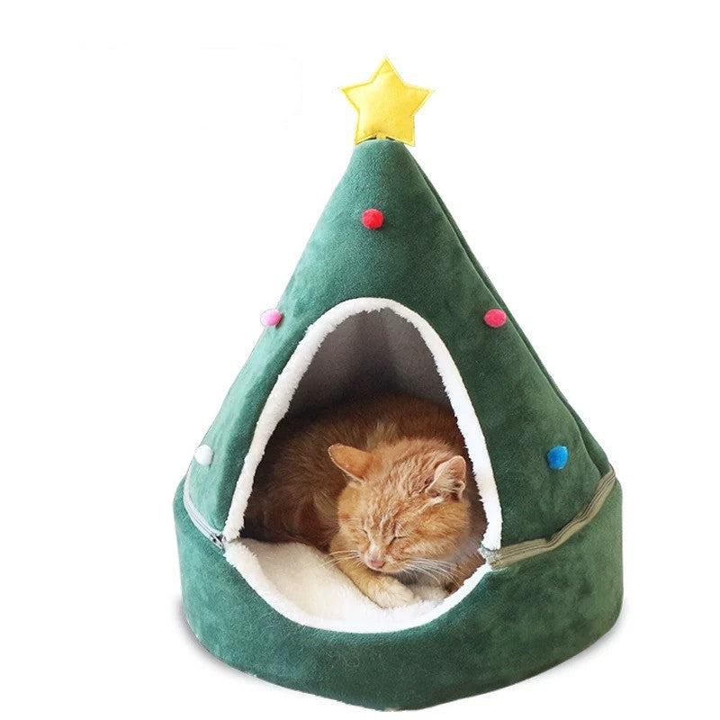 Christmas tree cat litter - detail view - PET'S FUN | cat entertainment
