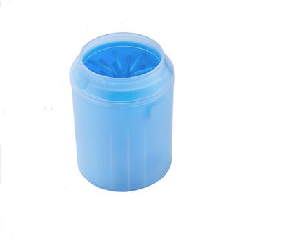 Pet Paw Cleaner Cleaning Kit Cup Soft Brush - back view - PET'S FUN | pet entertainment