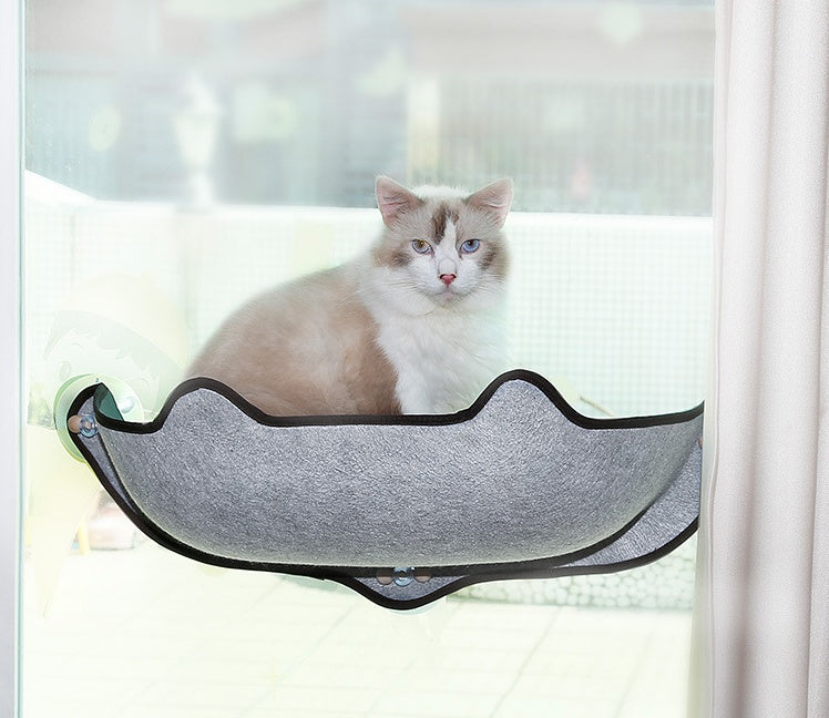 Window sill cat hammock - lifestyle view - PET'S FUN | cat bed