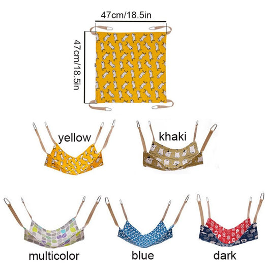 Breathable Cat Cotton Linen Hammock Wear Resistant Multicolor Cat Cage Hangin...