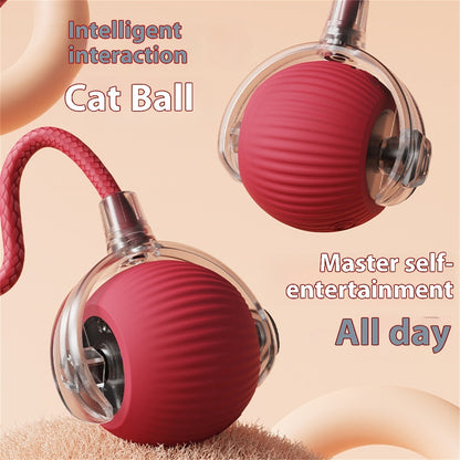 Electric Cat Toy Automatic Cat Ball Self-entertainment - side view - PET'S FUN | cat supplies