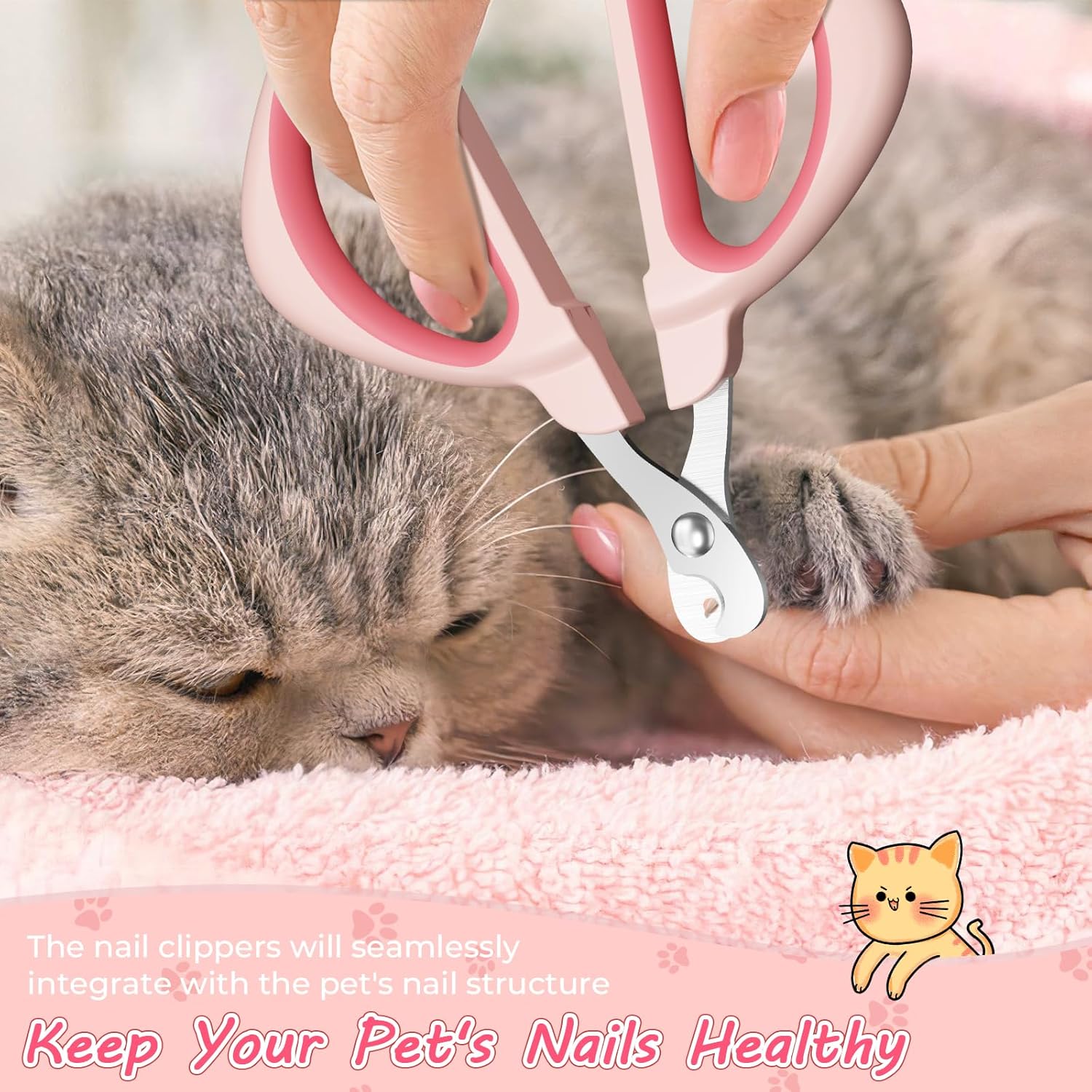 Cat Nail Clipper Cat Nail Trimmer with Positioning - side view - PET'S FUN | interactive cat toy