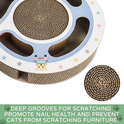 Cat Claw Scratch Pad Cat Round Cat Scratcher Cardboard Toys for Indoor Cats C...