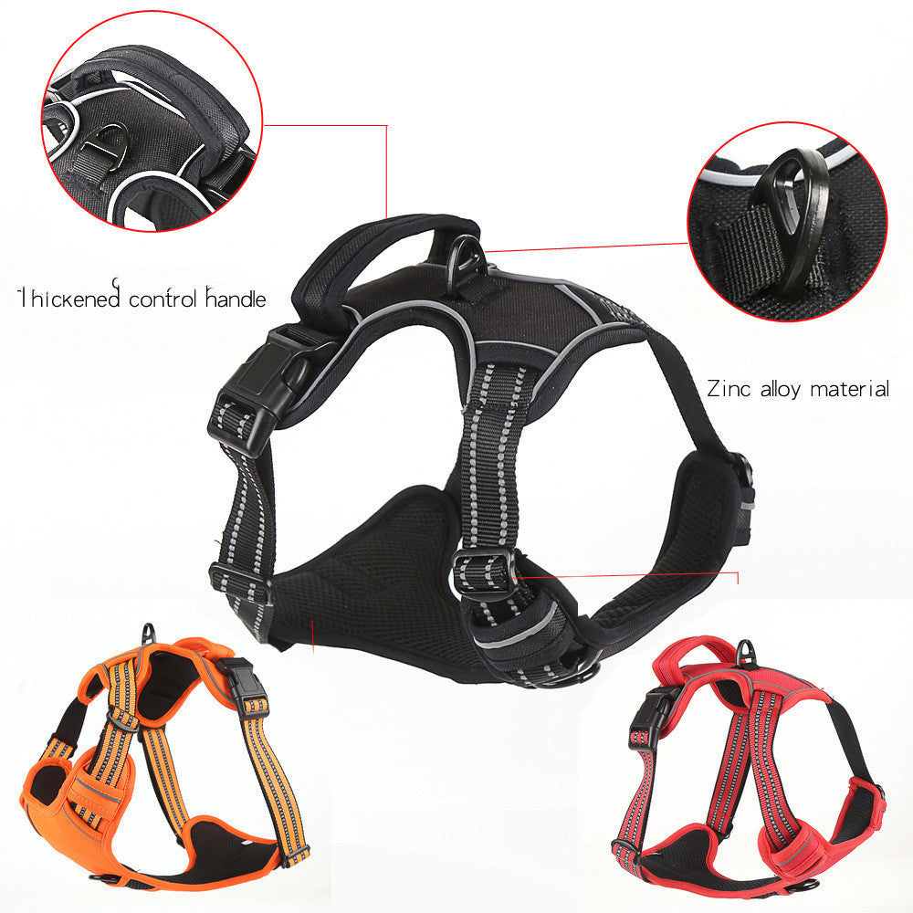 Dog Harness No Pull Breathable Reflective Pet Harness - side view - PET'S FUN | dog supplies