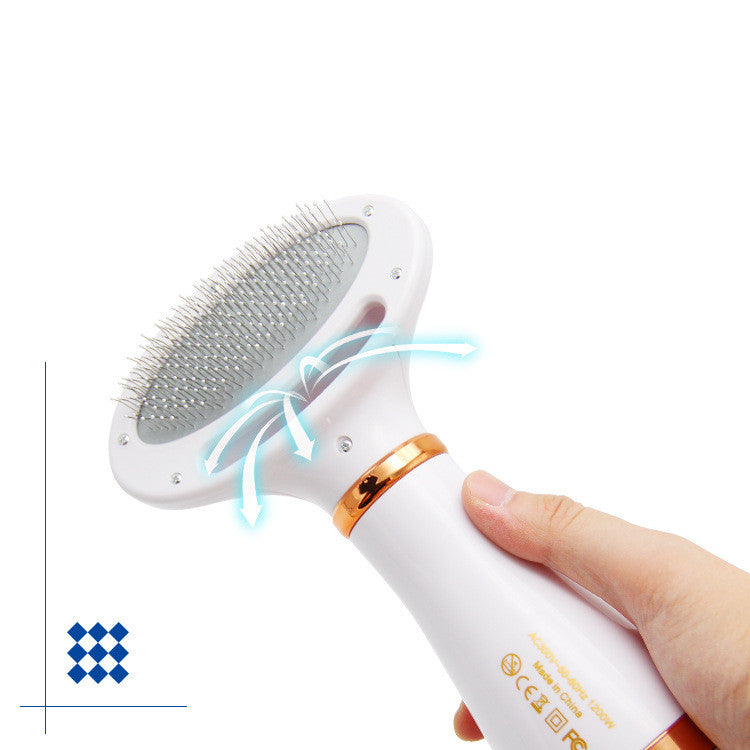 Two-in-one Pet Hot Air Comb Dog Cat Hair