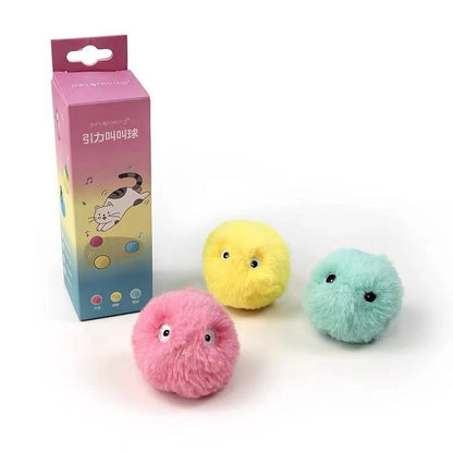 Gravity Called the Ball Mint Kitten Self-hey - back view - PET'S FUN | interactive cat toy