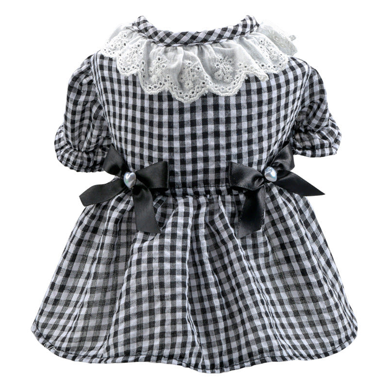 Pet Ring Dog Clothing Cat Clothes Bow Lace Collar Edge - detail view - PET'S FUN | premium pet products