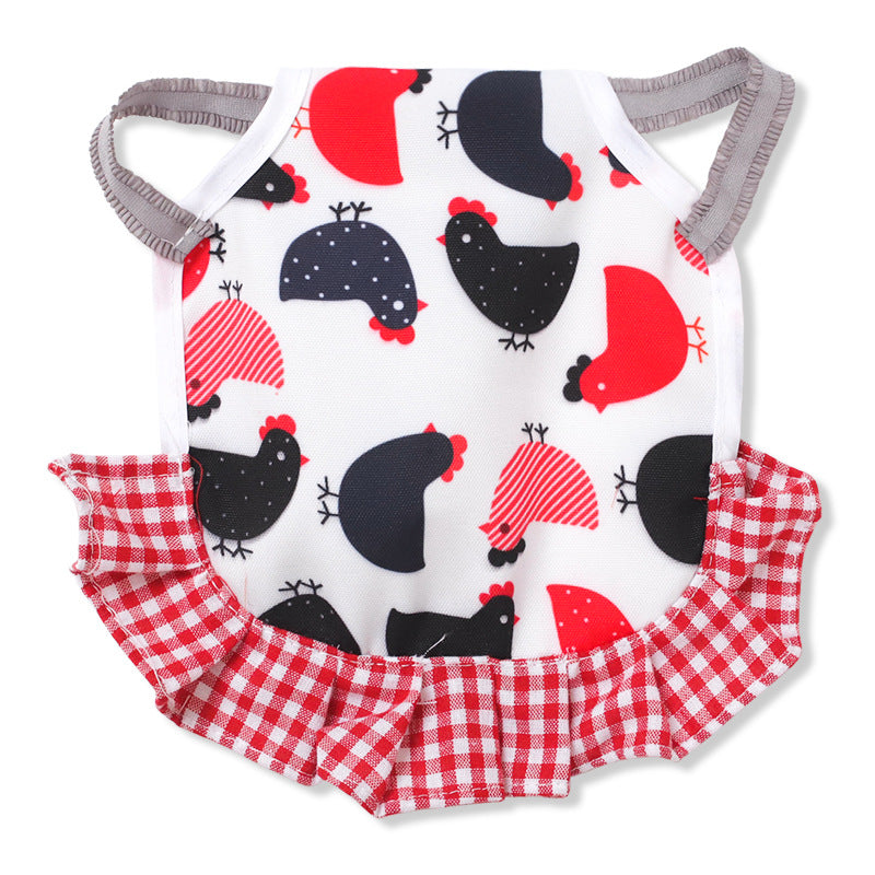 Apron Feather Protection Retainer Back - side view - PET'S FUN | pet play
