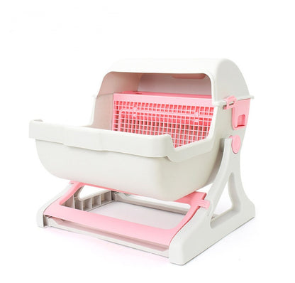 Cat toilet pet toilet semi-enclosed litter box - detail view - PET'S FUN | cat bed