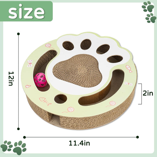 Cat Claw Scratch Pad Cat Round Cat Scratcher Cardboard Toys for Indoor Cats C...