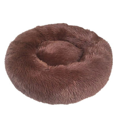 Washable Round Plush Kennel - front view - PET'S FUN | dog play
