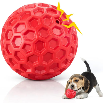 Indestructible Squeaky Dog Ball Relieves Anxiety - detail view - PET'S FUN | dog accessories