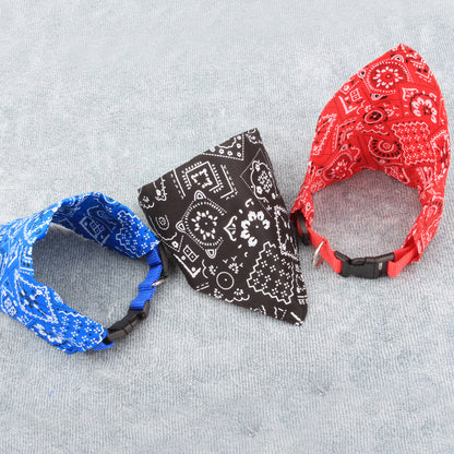 Neck Scarf Bandana Collar Neckerchief Adjustable Pet - back view - PET'S FUN | pet accessories