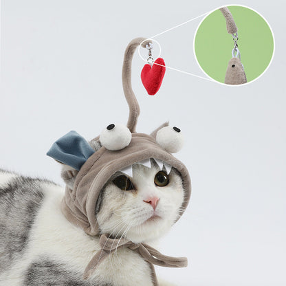 New Head Wearing Feather Funny Cat Stick - back view - PET'S FUN | interactive cat toy