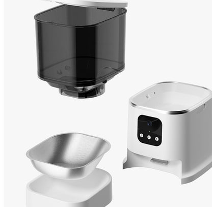 Pet Automatic Feeder Large Capacity Smart - front view - PET'S FUN | cat play